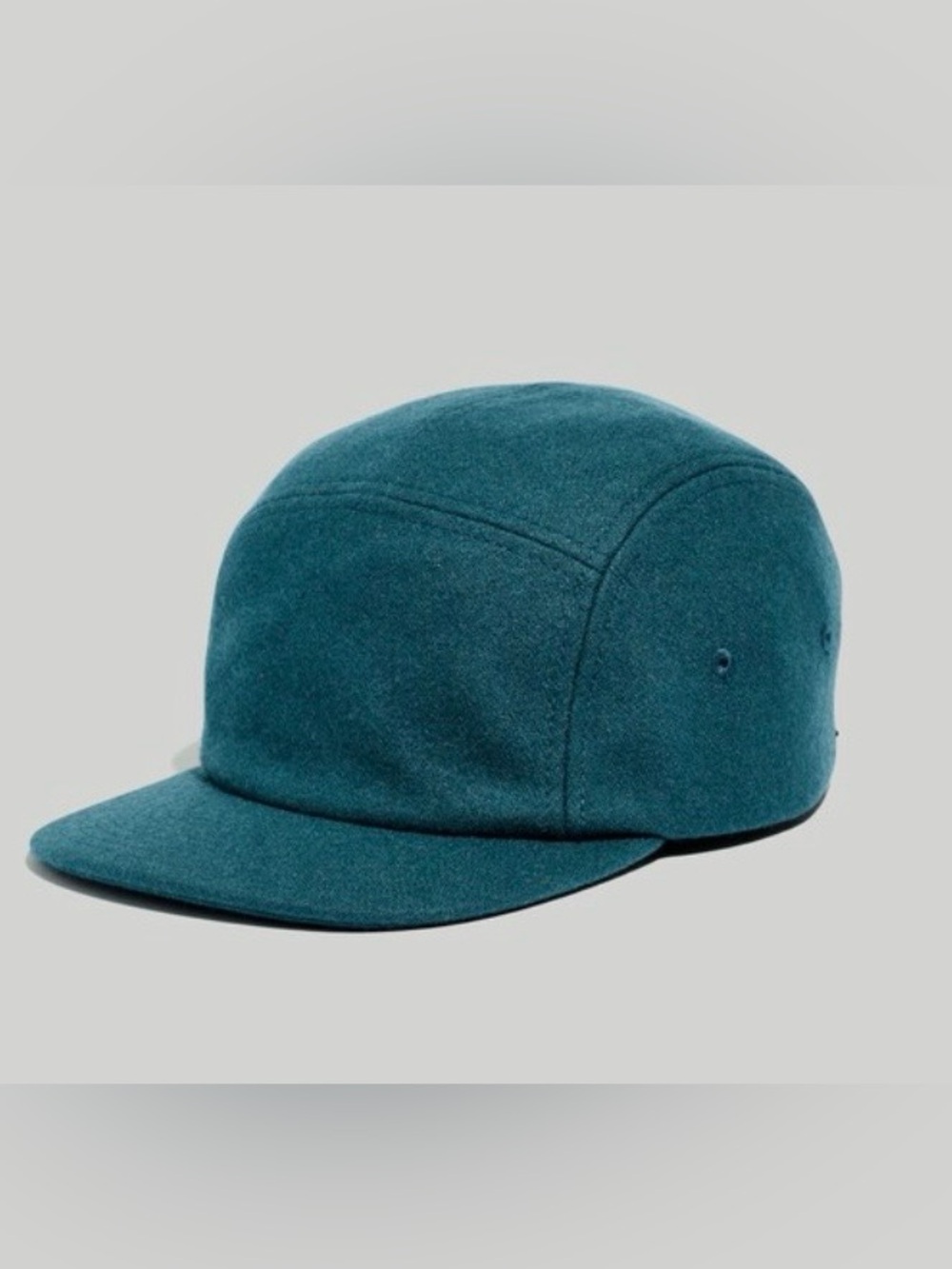 Madewell 5 Panel Wool Blend baseball Cap in Steely Ocean